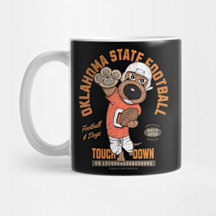 Cute Funny Cartoon Doxie Dachshund Football Player Mug